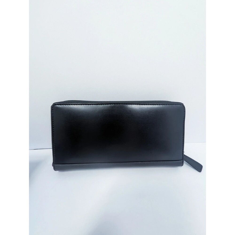 Mancini Casablanca RFID Full Zip Leather Clutch Wallet Black 87000372. - Picture 2 of 13